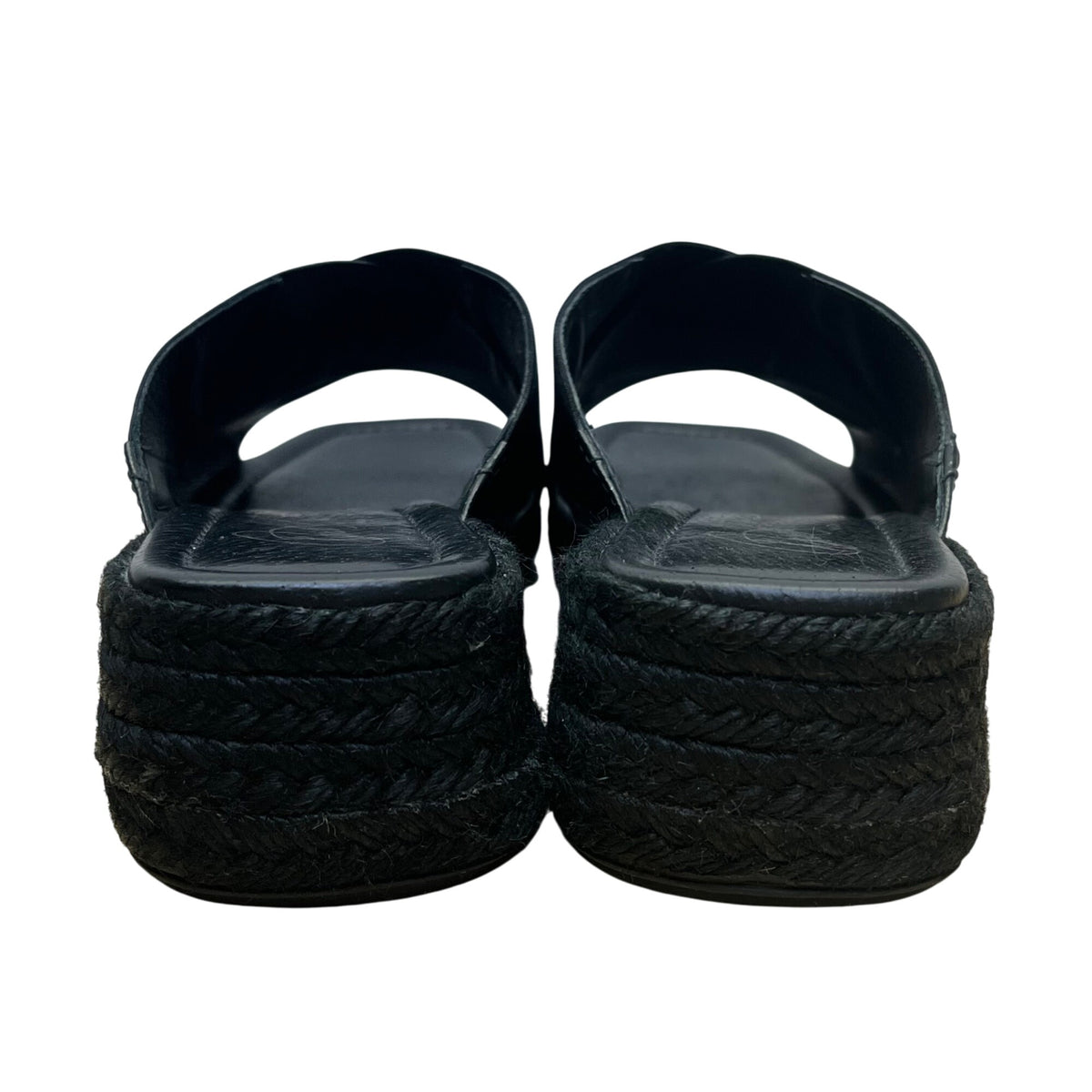 Donald J Pliner Women’s Black Slip-On Espadrille Yeras Wedge Sandals Size 8M