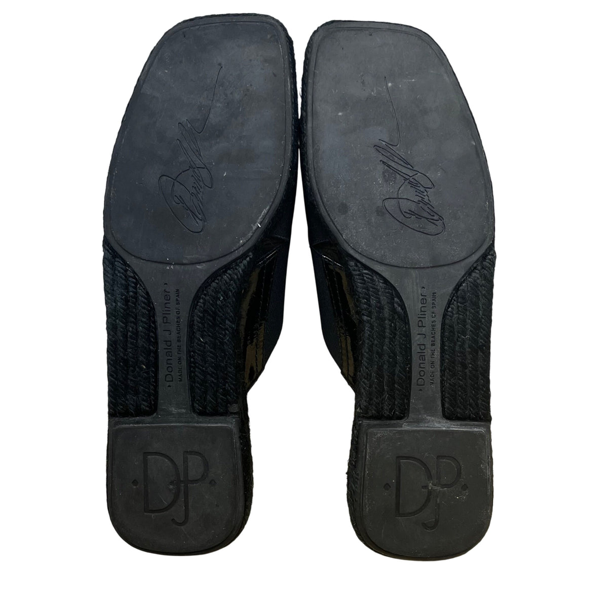 Donald J Pliner Women’s Black Slip-On Espadrille Yeras Wedge Sandals Size 8M