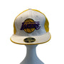 NBA Newera White Basketball Hat Los Angeles Lakers Fitted Cap Sz 7