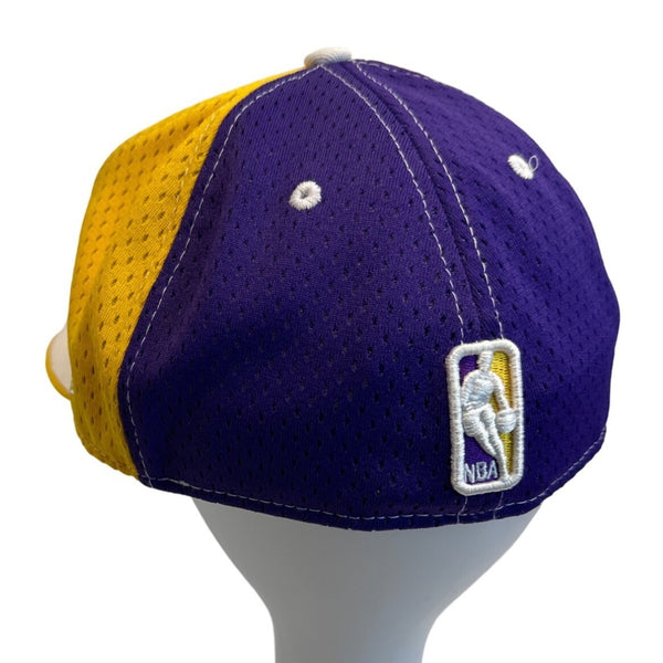 NBA Newera White Basketball Hat Los Angeles Lakers Fitted Cap Sz 7