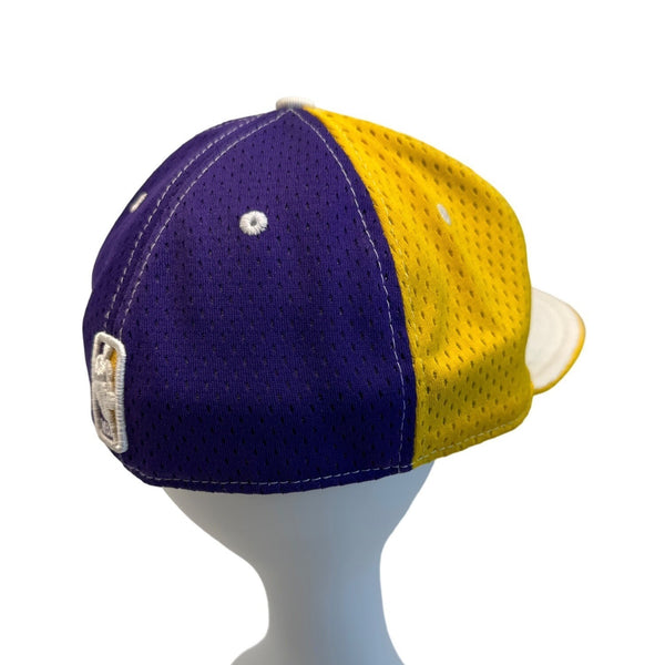 NBA Newera White Basketball Hat Los Angeles Lakers Fitted Cap Sz 7