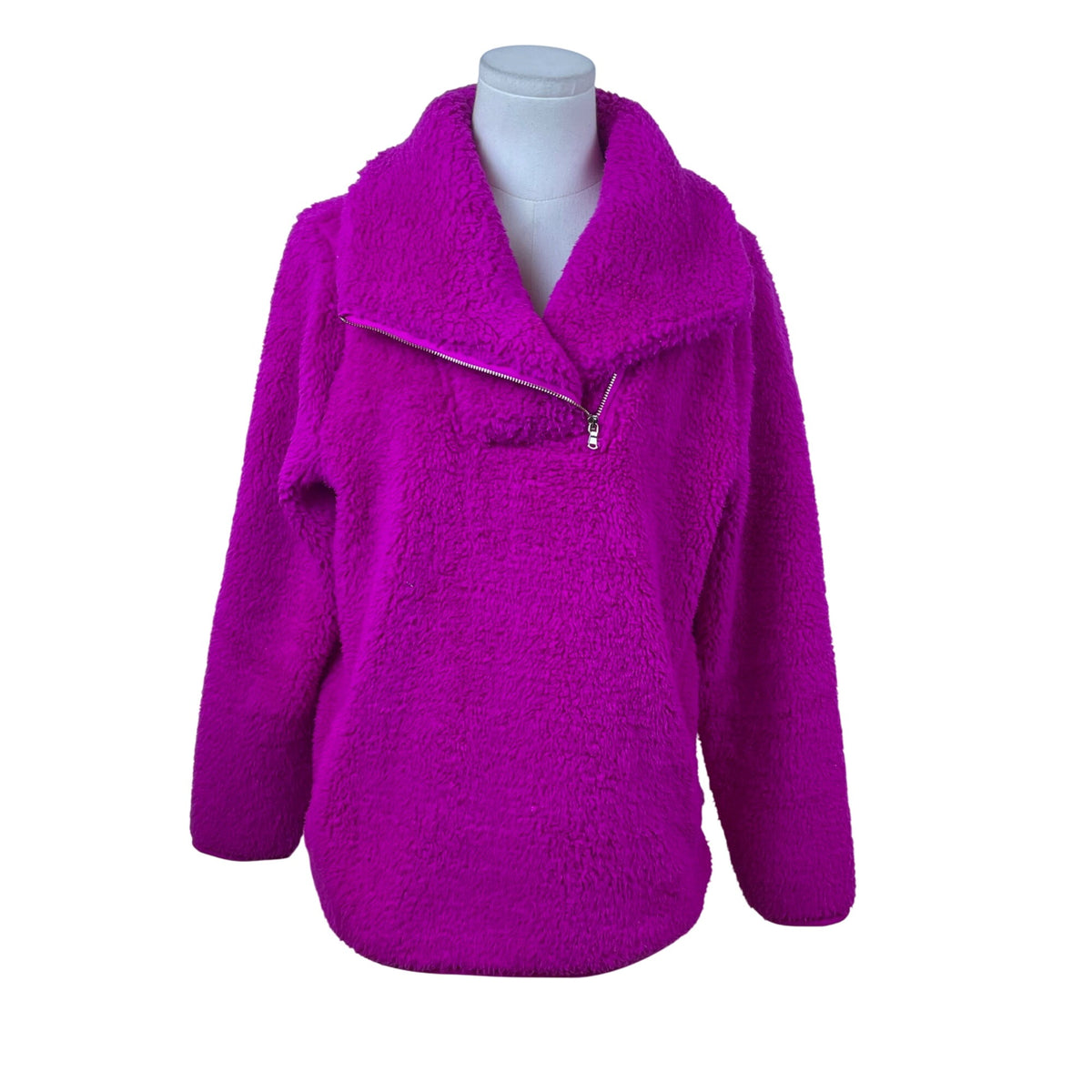 Talbots Pink Women’s Pullover Half Zip Soft Warm Long Sleeve Jacket Size M