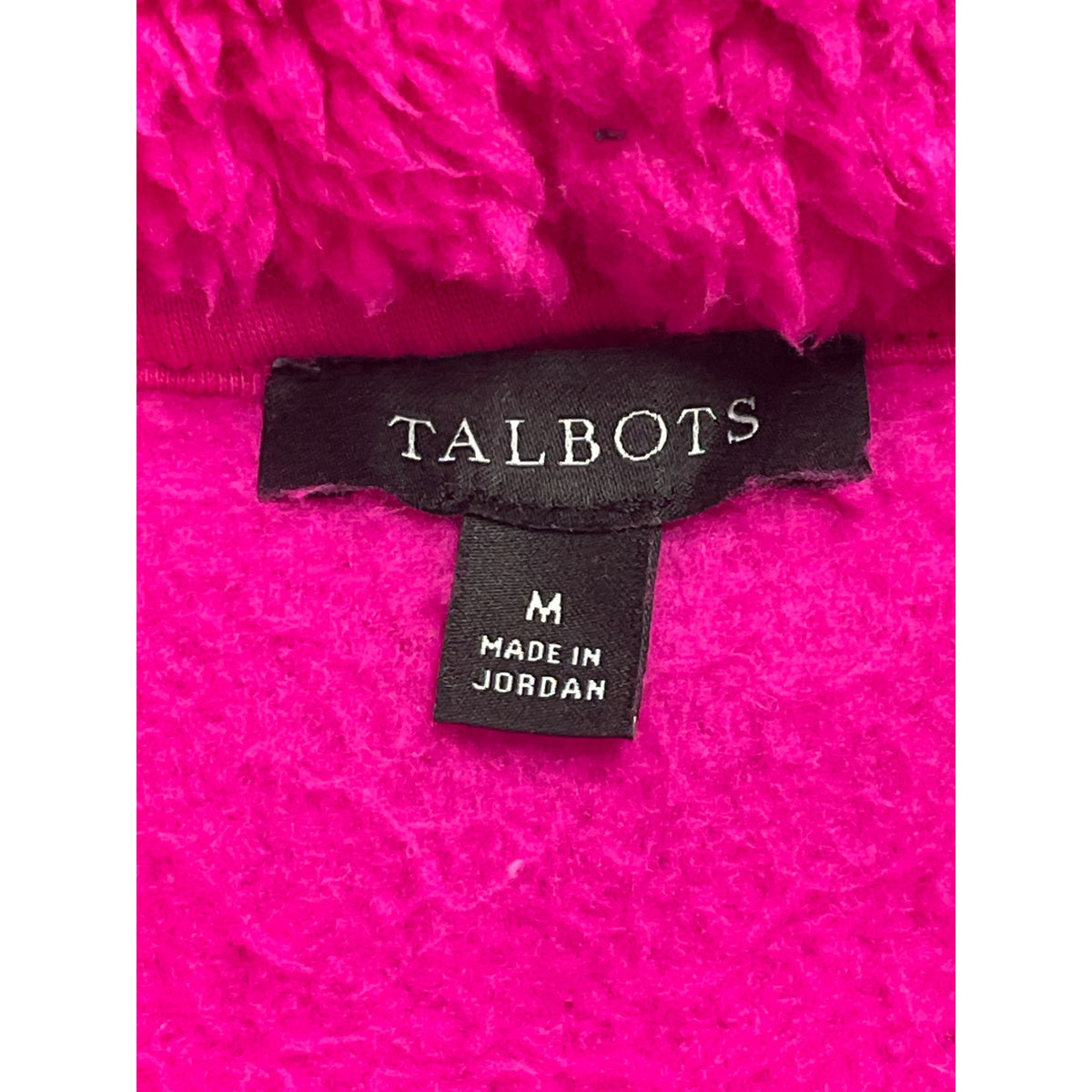 Talbots Pink Women’s Pullover Half Zip Soft Warm Long Sleeve Jacket Size M