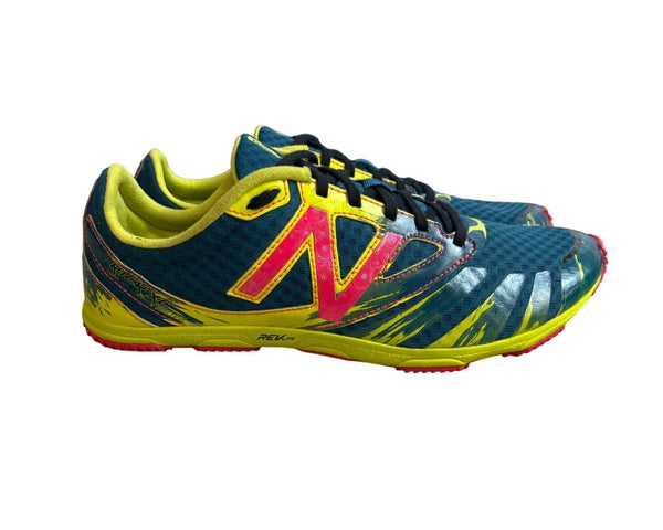 New Balance Blue Yellow Kick Xc 100 V2 Rev Lite Spike Shoes Sz 8 - NWOB