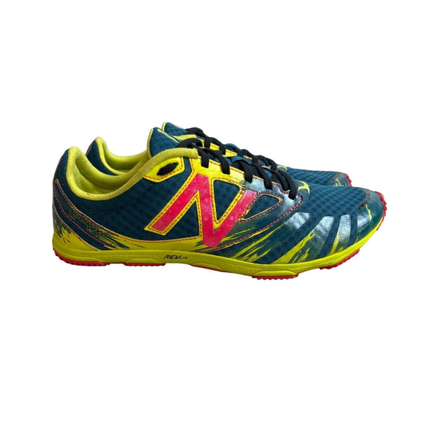 New Balance Blue Yellow Kick Xc 100 V2 Rev Lite Spike Shoes Sz 8 - NWOB