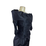 Vintage Chetta B Black Off-Shoulder Formal Top & Skirt Set For Women Sz 8