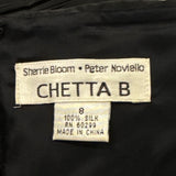 Vintage Chetta B Black Off-Shoulder Formal Top & Skirt Set For Women Sz 8