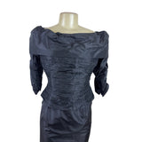 Vintage Chetta B Black Off-Shoulder Formal Top & Skirt Set For Women Sz 8
