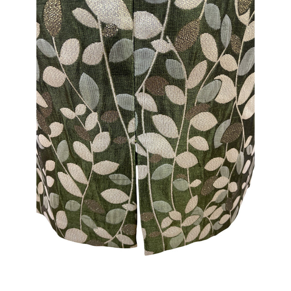 Maggy London Women’s Green & Gold Brocade Cocktail Dress Sleeveless Sz 2P - New