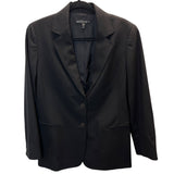 Lafayette 148 Black 2 Pcs Business Suit Set Blazer Sz 8 & Skirt Wool Blend Sz 10