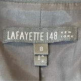 Lafayette 148 Black 2 Pcs Business Suit Set Blazer Sz 8 & Skirt Wool Blend Sz 10