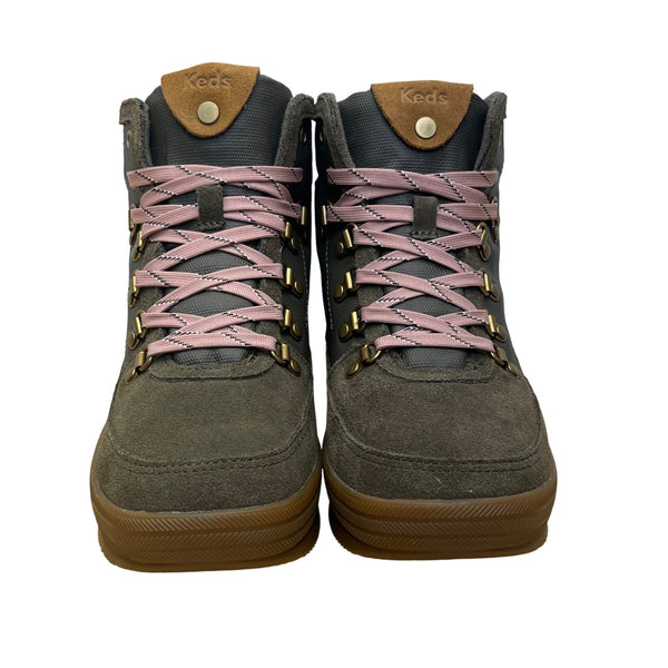 Keds Women’s Olive Suede & Gum Dream Foam High-Top Lace-Up Boots Size 8.5
