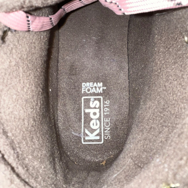 Keds Women’s Olive Suede & Gum Dream Foam High-Top Lace-Up Boots Size 8.5