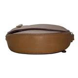 BP Women’s Camel Brown Adjustable Strap Zipper Pockets Round Crossbody Bag Sz M