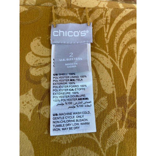 Chicos Womens Multicolor Chevron Kimono Jacket Open Front Size 2
