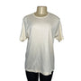 Womens Croft & Barrow Cream Short Sleeve Cotton T-Shirt Size L - New