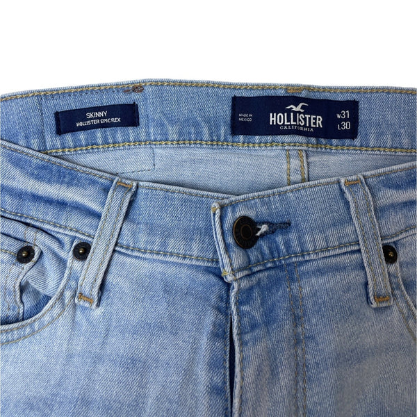 Hollister California Men's Blue Skinny Jeans Denim Pants Sz 30-31