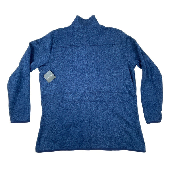 Eddie Bauer Womens Blue Full-Zip Jacket With Stand Collar & Snap Closure New