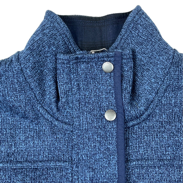 Eddie Bauer Womens Blue Full-Zip Jacket With Stand Collar & Snap Closure New