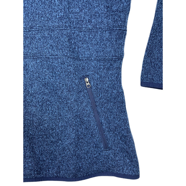 Eddie Bauer Womens Blue Full-Zip Jacket With Stand Collar & Snap Closure New