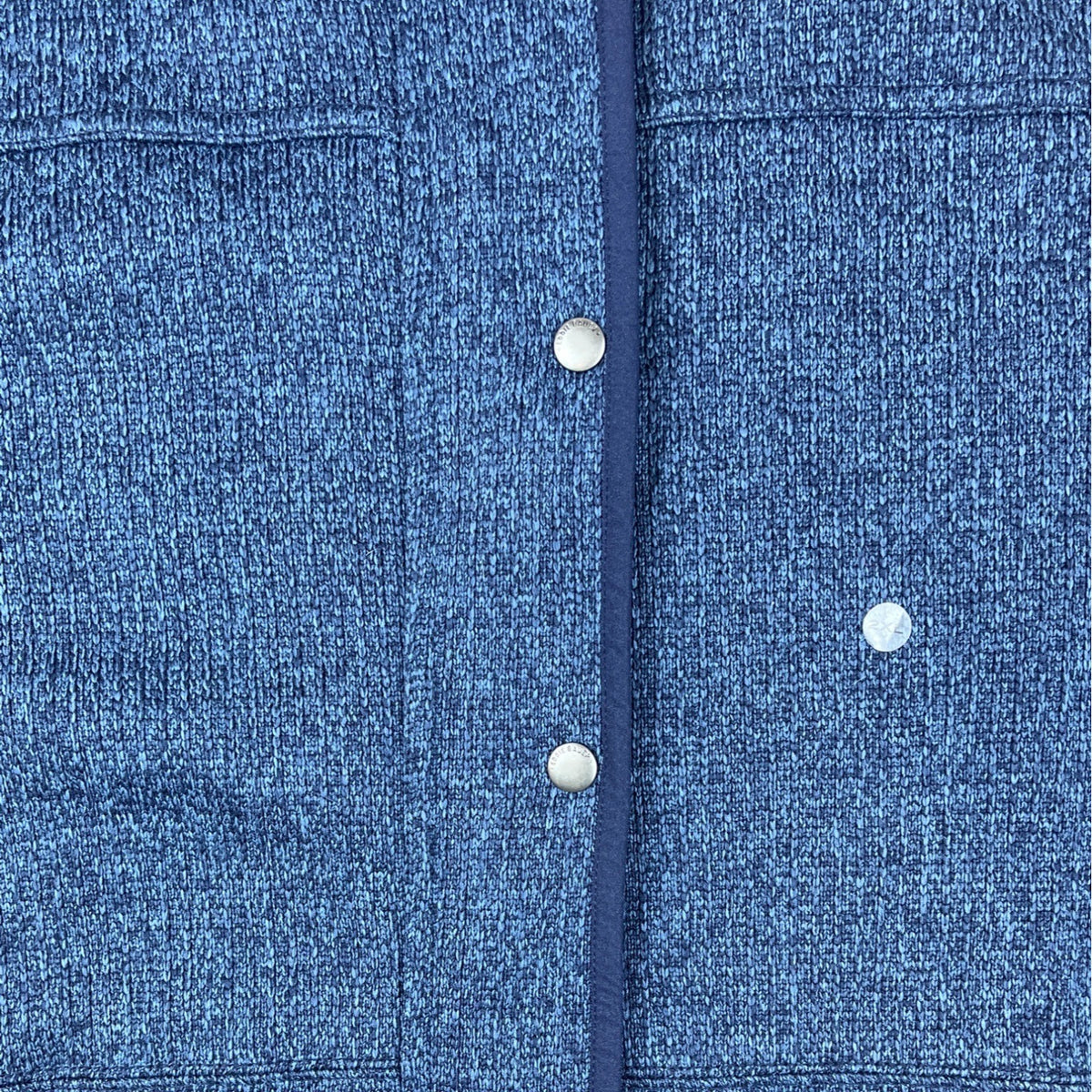 Eddie Bauer Womens Blue Full-Zip Jacket With Stand Collar & Snap Closure New