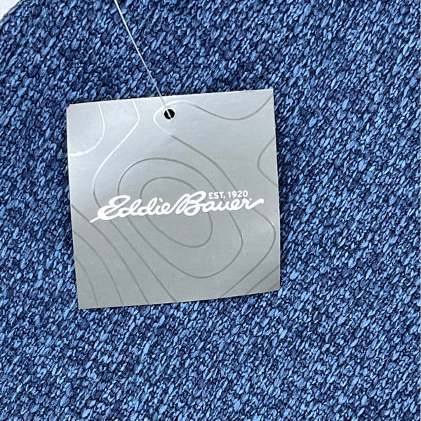 Eddie Bauer Womens Blue Full-Zip Jacket With Stand Collar & Snap Closure New