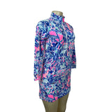 Lilly Pulitzer Floral Quarter-Zip Pullover Girls Youth Dress XlL12-14