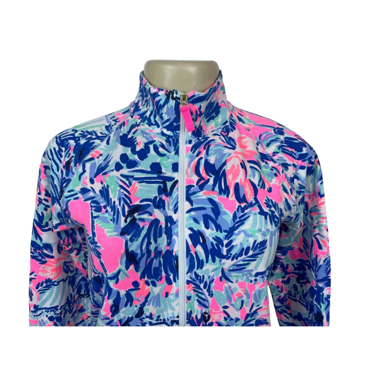 Lilly Pulitzer Floral Quarter-Zip Pullover Girls Youth Dress XlL12-14