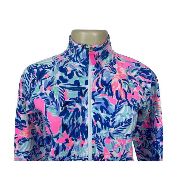 Lilly Pulitzer Floral Quarter-Zip Pullover Girls Youth Dress XlL12-14