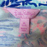 Lilly Pulitzer Floral Quarter-Zip Pullover Girls Youth Dress XlL12-14