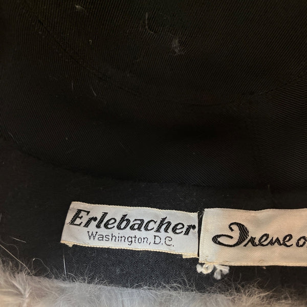 Vintage Erlebacher Irene Of New York Mink Fur Hat With Pom Accent