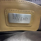 Hype Women’s Tan Leather With Chain Strap & Silver Flap Closure Shoulder Bag
