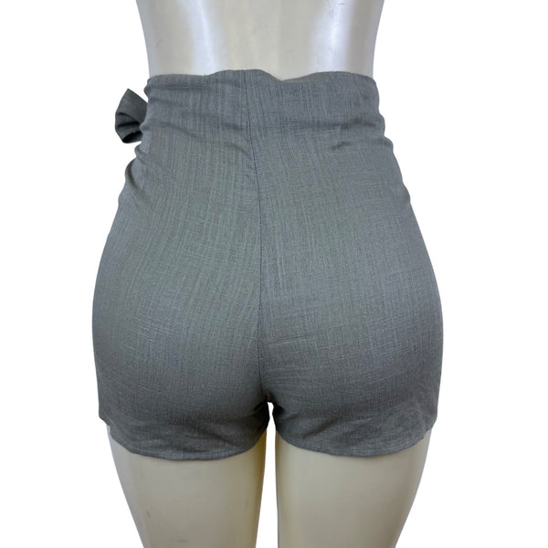 Aussie Women’s Gray Wrap Front Tie Shorts Size S Lightweight Summer - New
