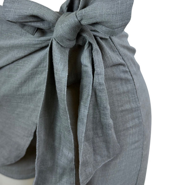 Aussie Women’s Gray Wrap Front Tie Shorts Size S Lightweight Summer - New