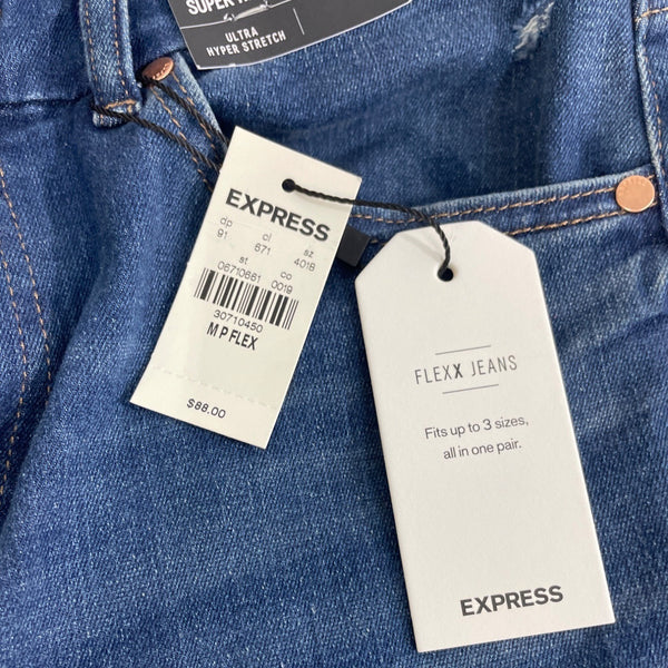 Express Women's Blue Mom Jeans Sz M - NWT