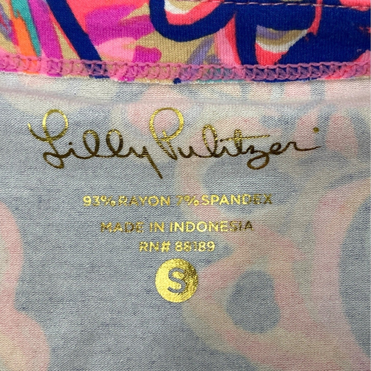 Lilly Pulitzer Multicolor Paisley Print 3/4 Sleeve Shift Dress Womens Size S