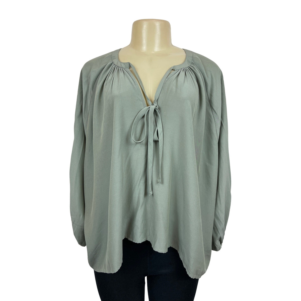 Prologue Women’s Olive Green Long Sleeve Blouse Shirt Sz XL - NWT