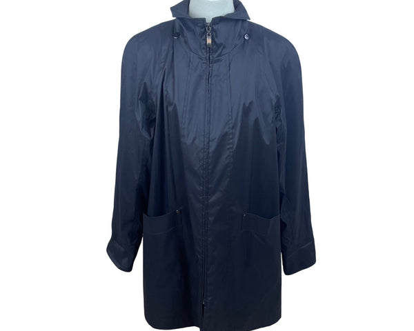 East 5th Women's Black Waterproof Jacket With Pockets & Drawstring Waist Size M