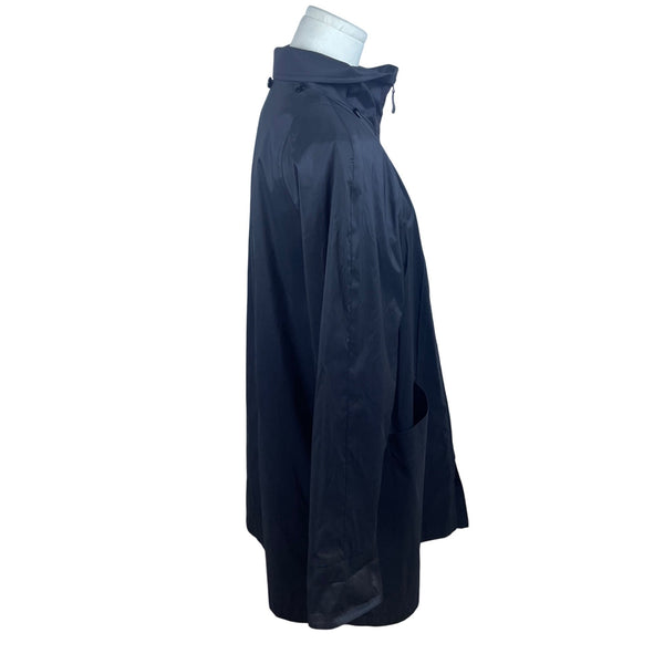 East 5th Womens Black Waterproof Jacket With Pockets & Drawstring Waist Sz M