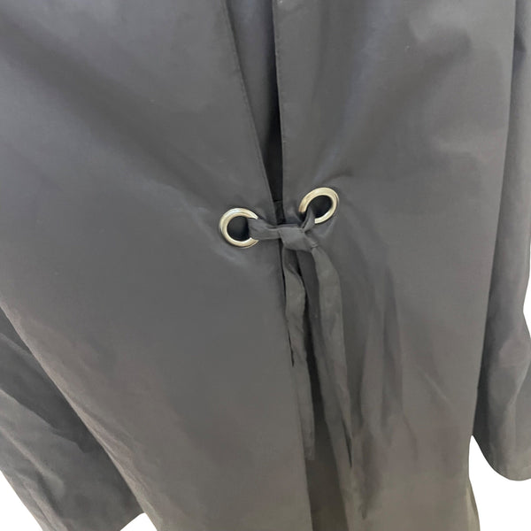 East 5th Womens Black Waterproof Jacket With Pockets & Drawstring Waist Sz M