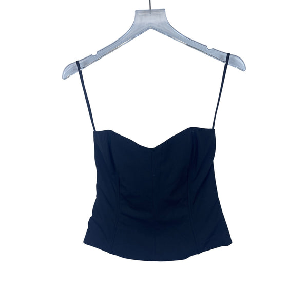 The Limited Womens Black Stretch Corset Top Size 4 Adjustable Spaghetti Straps