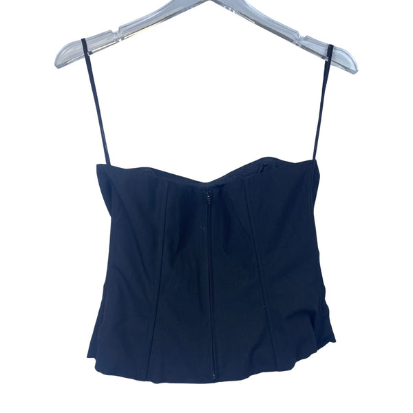 The Limited Womens Black Stretch Corset Top Size 4 Adjustable Spaghetti Straps