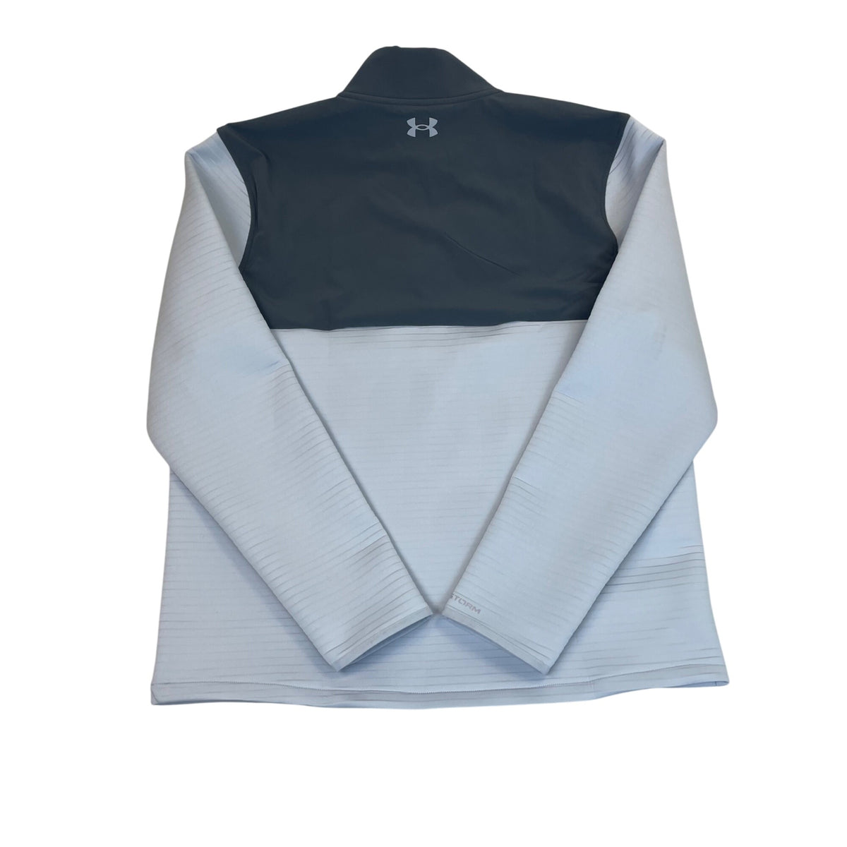 Under Armour Mens Grey/White Zip Pullover Long-Sleeve Golf Top XL