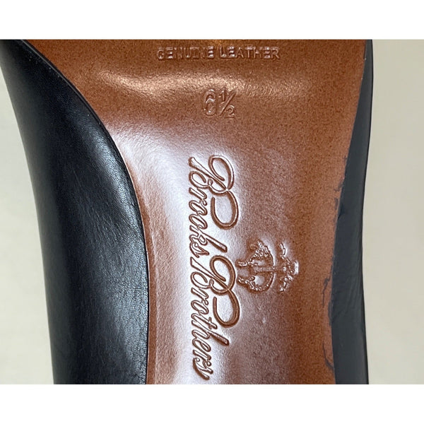Brooks Brothers Women's Black Leather Cap Toe Heels Sz 6.5
