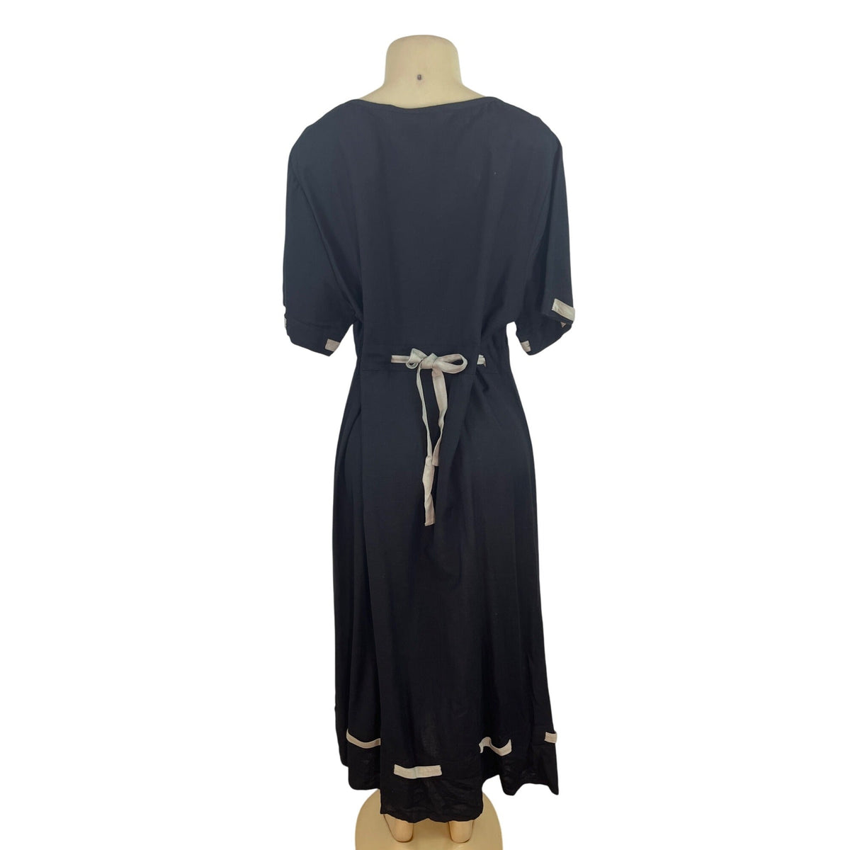 Reversal Black Dress With Abstract Art Print & Contrast Trim Size 1X - New