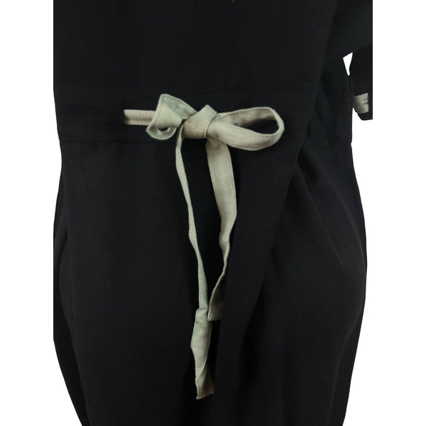 Reversal Black Dress With Abstract Art Print & Contrast Trim Size 1X - New