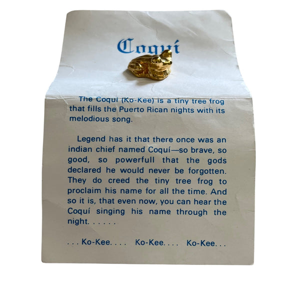 Coquí Tree Frog Gold-Tone Pin