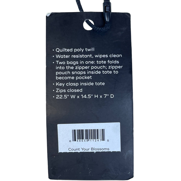 SCOUT Womens Multicolor Quilted Plus 1 Foldable Travel Bag Wipe Clean Floral Print