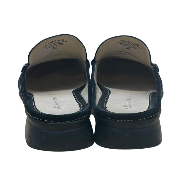 Anne Klein Women's Black Suede Leather  Slip-On Maarthus Mules Size 9M