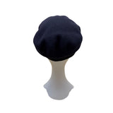 Vintage Greek Fisherman Cap Navy Wool & Cotton Braided Trim One Size
